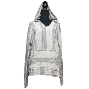 Trademark Brooklyn Cloth Gray White Aztec Print Pullover Hoodie Men's Medium